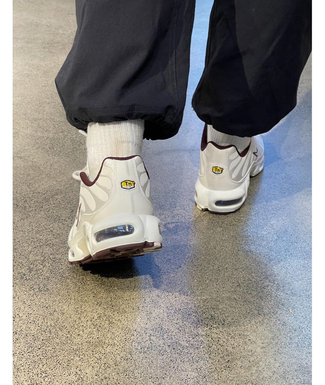 NIKE Белые кожаные низкие кроссовки / кеды, фото 6