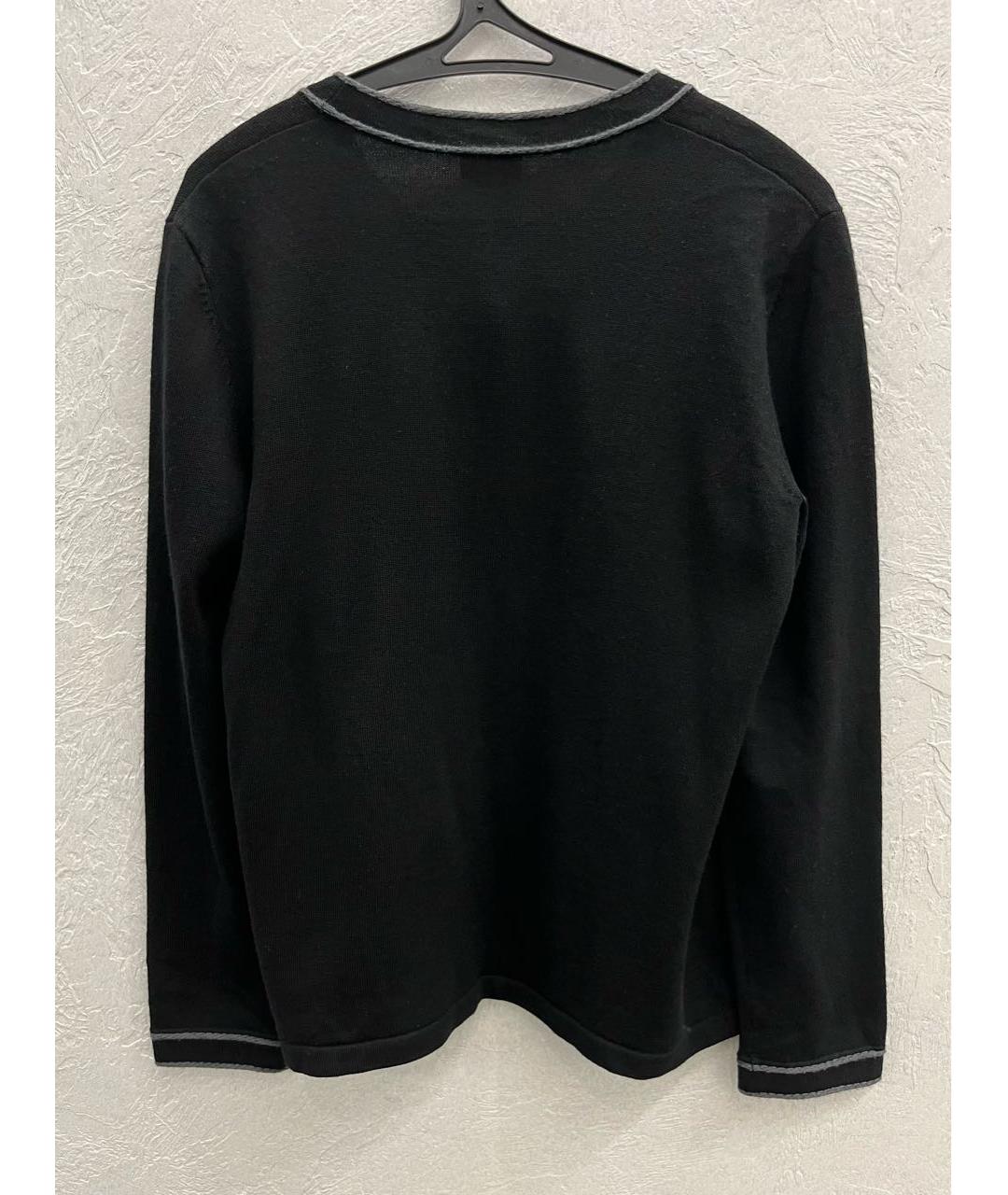 CHANEL Черный шерстяной кардиган, фото 2