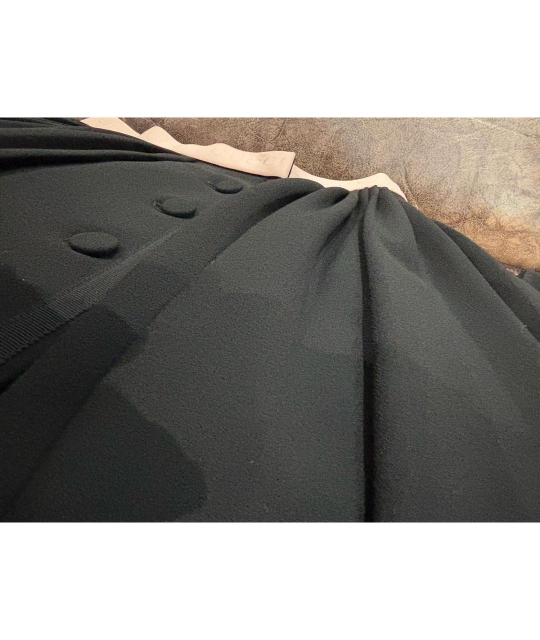 GUCCI Черная шерстяная юбка миди, фото 4