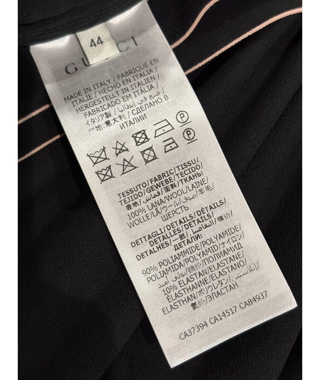 GUCCI Черная шерстяная юбка миди, фото 6