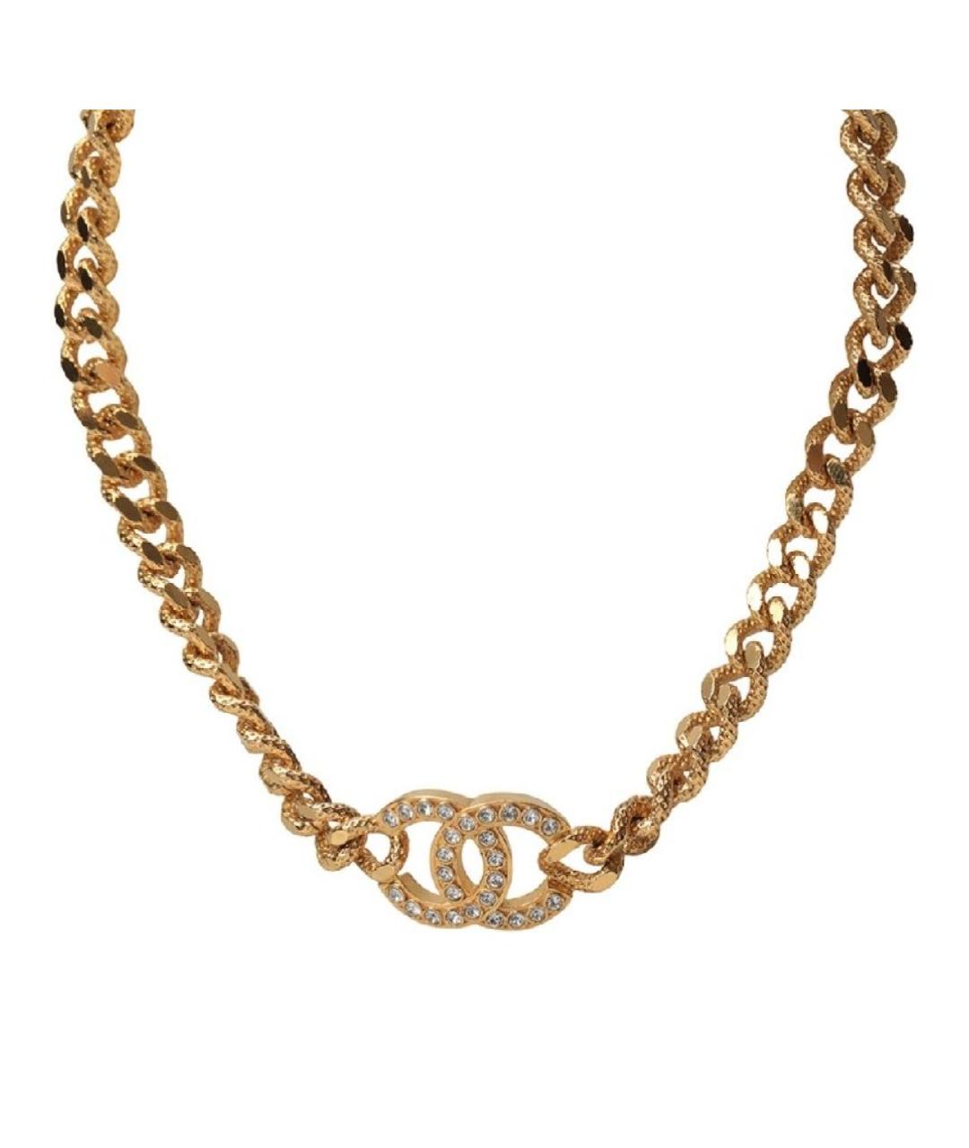 CHANEL Золотое металлическое колье, фото 2