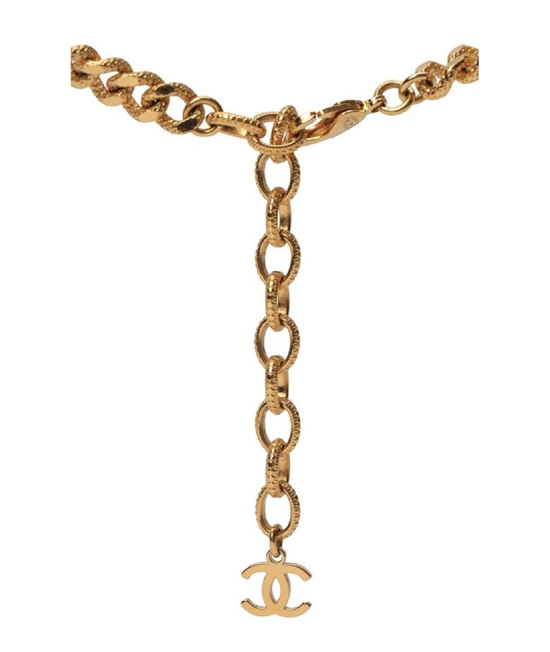 CHANEL Золотое металлическое колье, фото 3