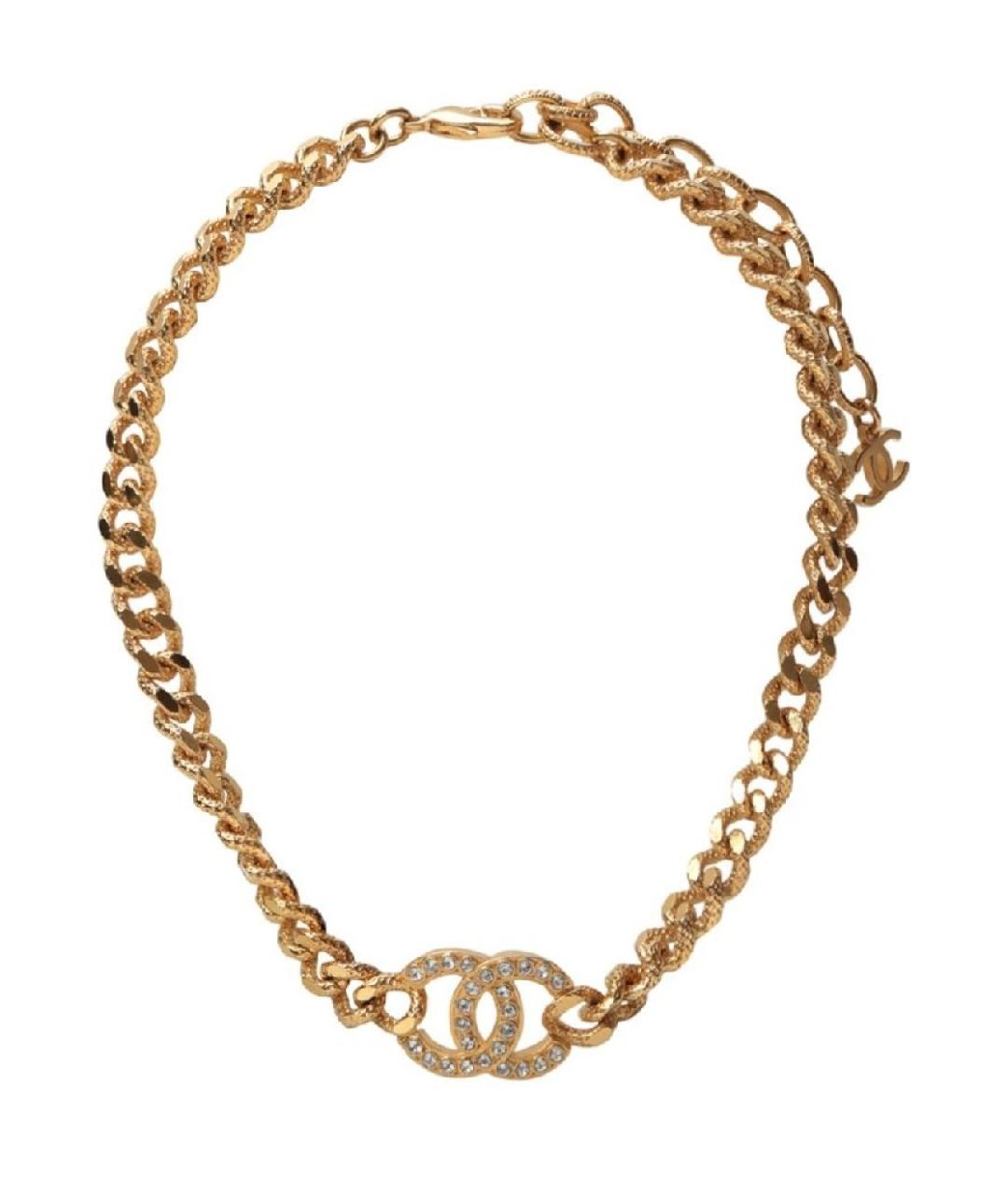 CHANEL Золотое металлическое колье, фото 1