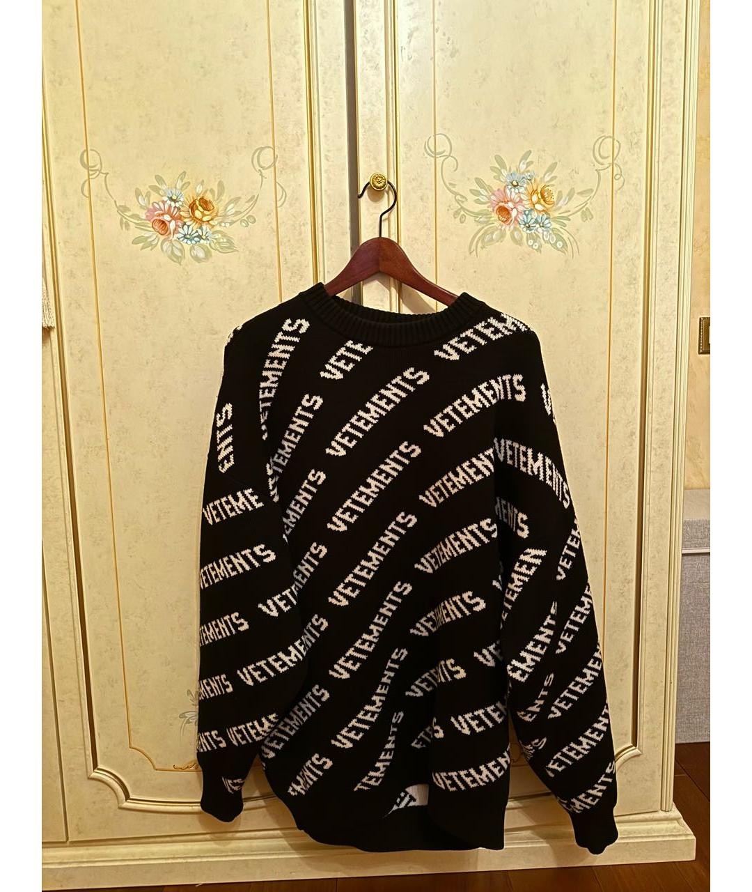 VETEMENTS Черный шерстяной джемпер / свитер, фото 2