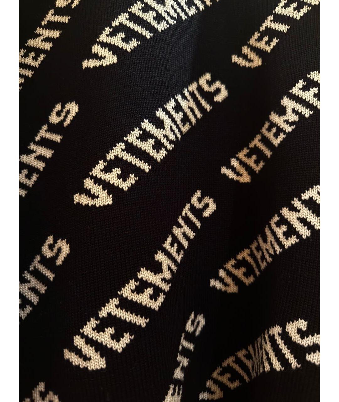 VETEMENTS Черный шерстяной джемпер / свитер, фото 4