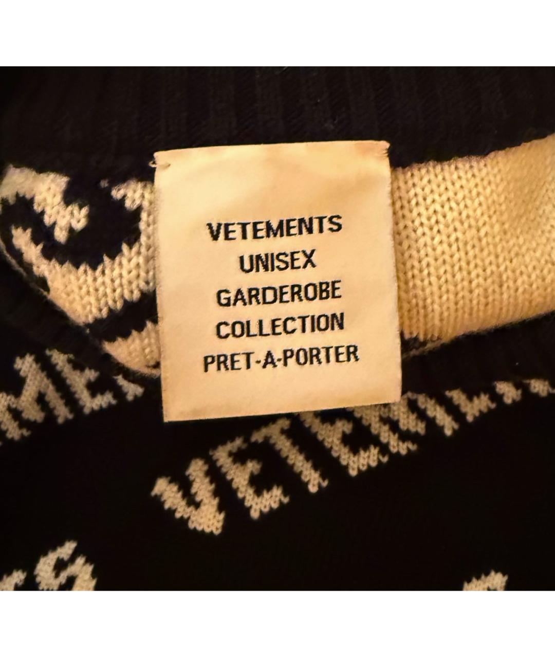 VETEMENTS Черный шерстяной джемпер / свитер, фото 3