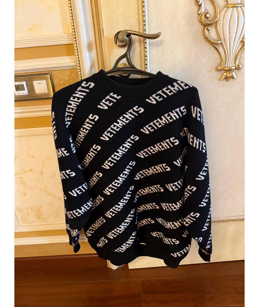 VETEMENTS Черный шерстяной джемпер / свитер, фото 5