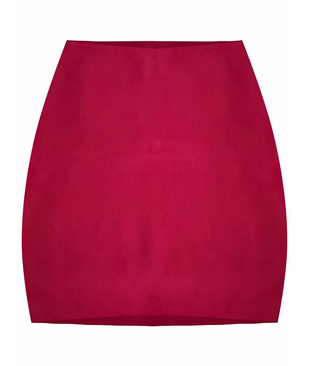 MAX MARA Фуксия шерстяная юбка миди, фото 1