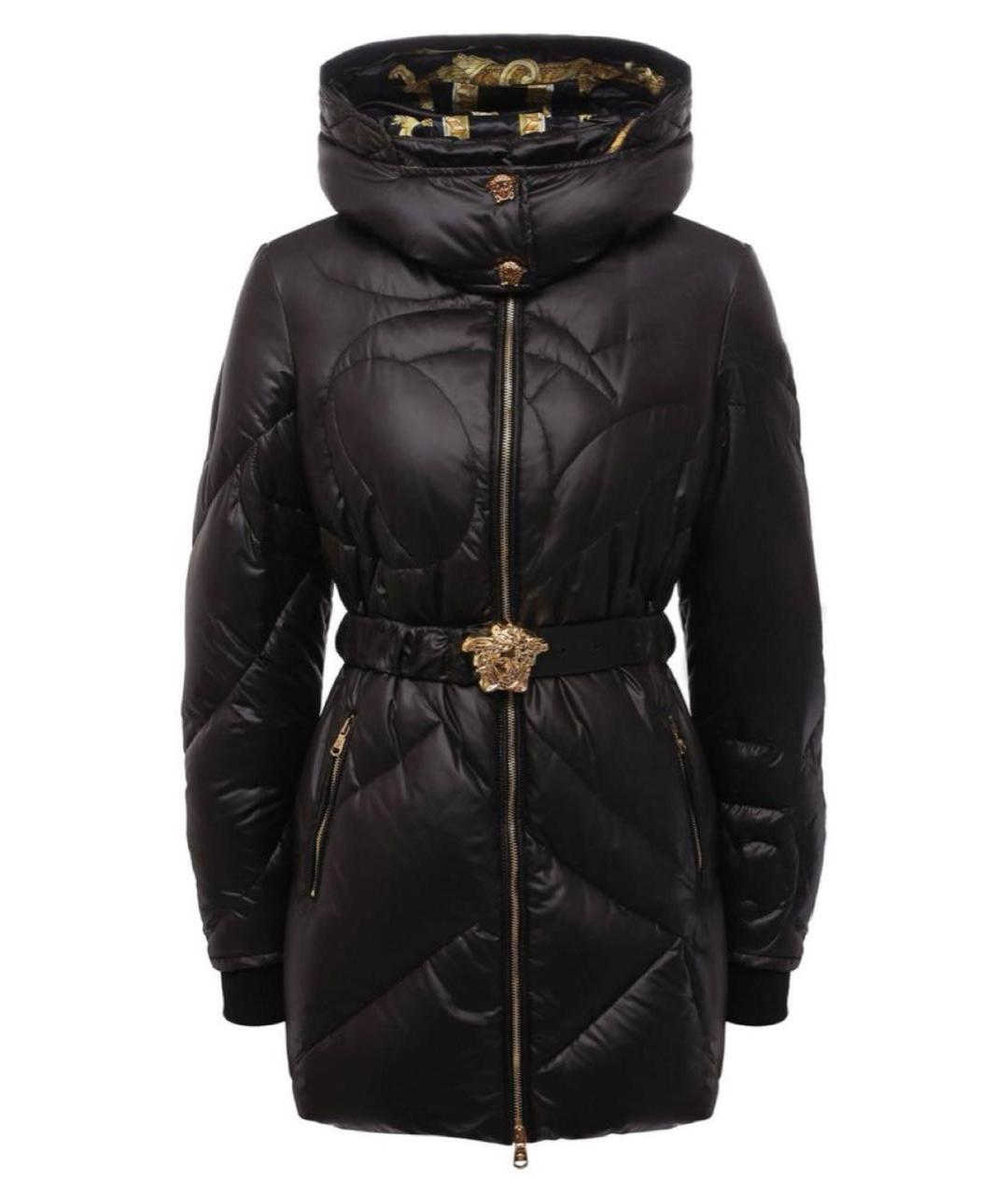 VERSACE Черный полиэстеровый пуховик, фото 1