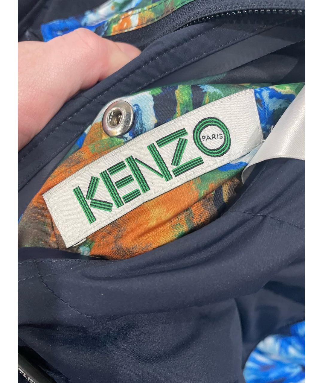 KENZO Темно-синий полиэстеровый пуховик, фото 8