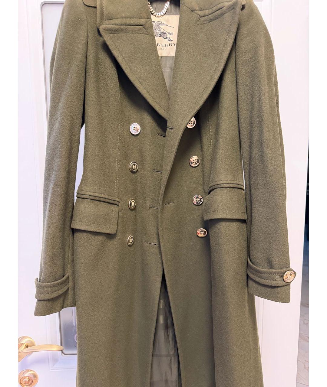 BURBERRY Зеленые пальто, фото 5