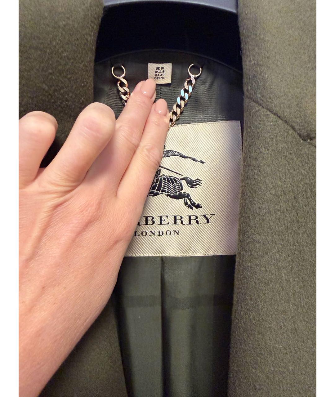 BURBERRY Зеленые пальто, фото 3