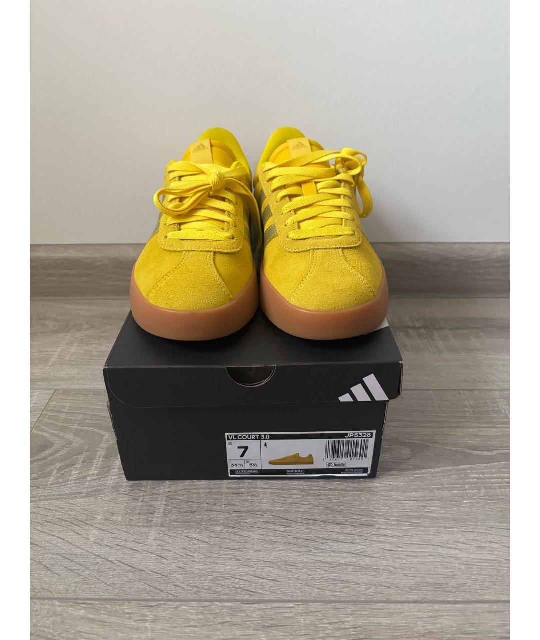 ADIDAS Желтые замшевые кроссовки, фото 5