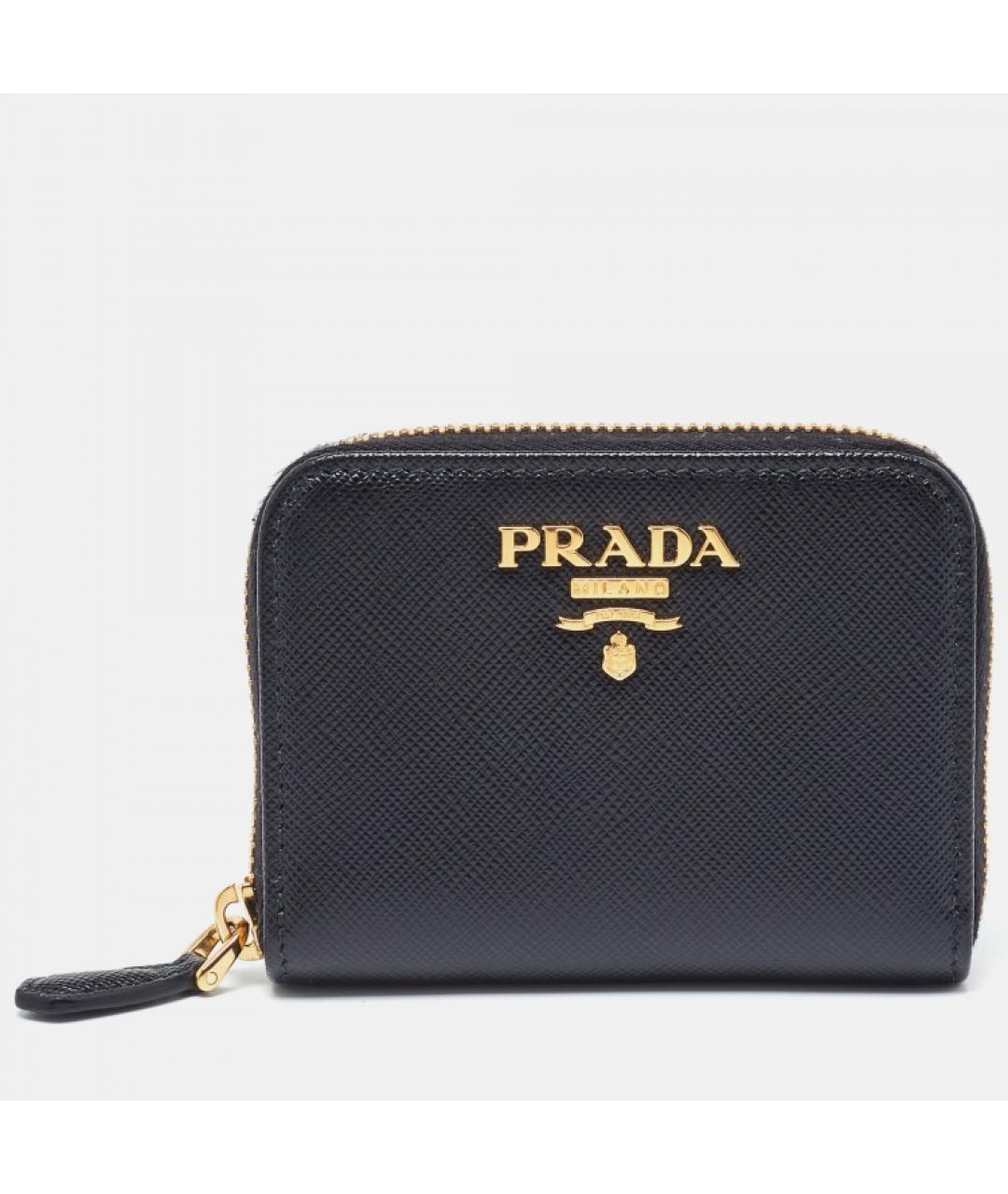 PRADA Черный кожаный кошелек, фото 6
