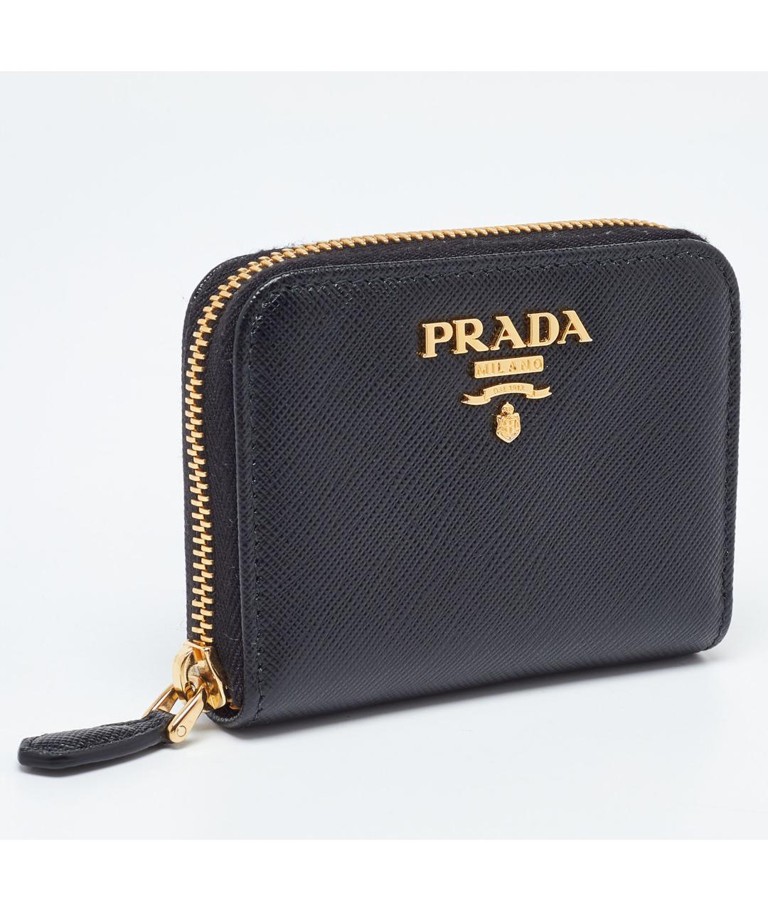 PRADA Черный кожаный кошелек, фото 2