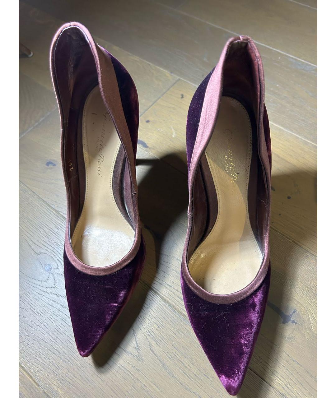 GIANVITO ROSSI Фиолетовые бархатные туфли, фото 2