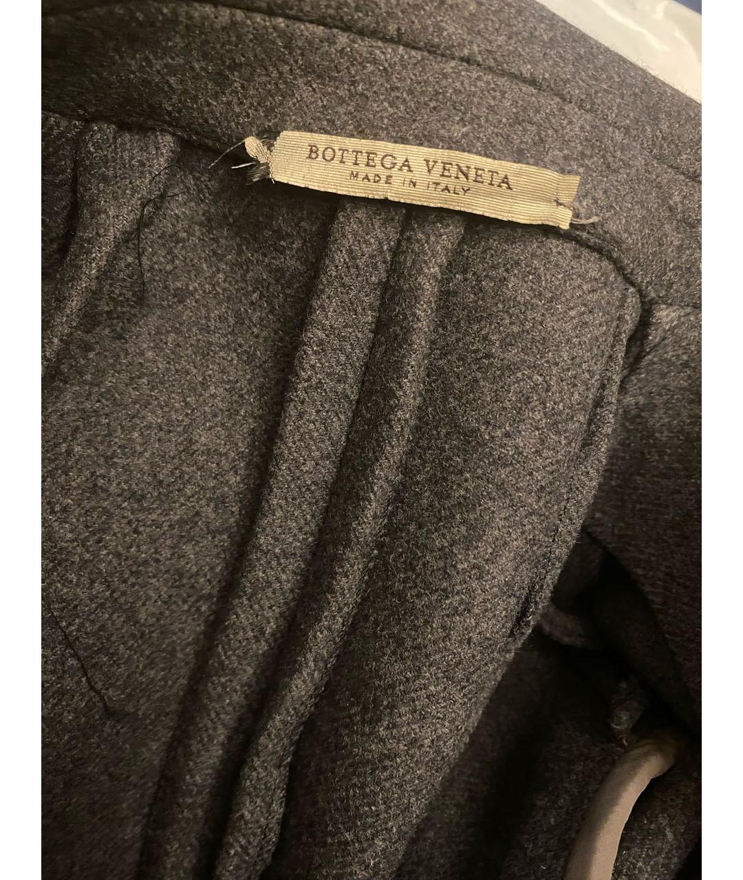 BOTTEGA VENETA Серое шерстяное пальто, фото 3