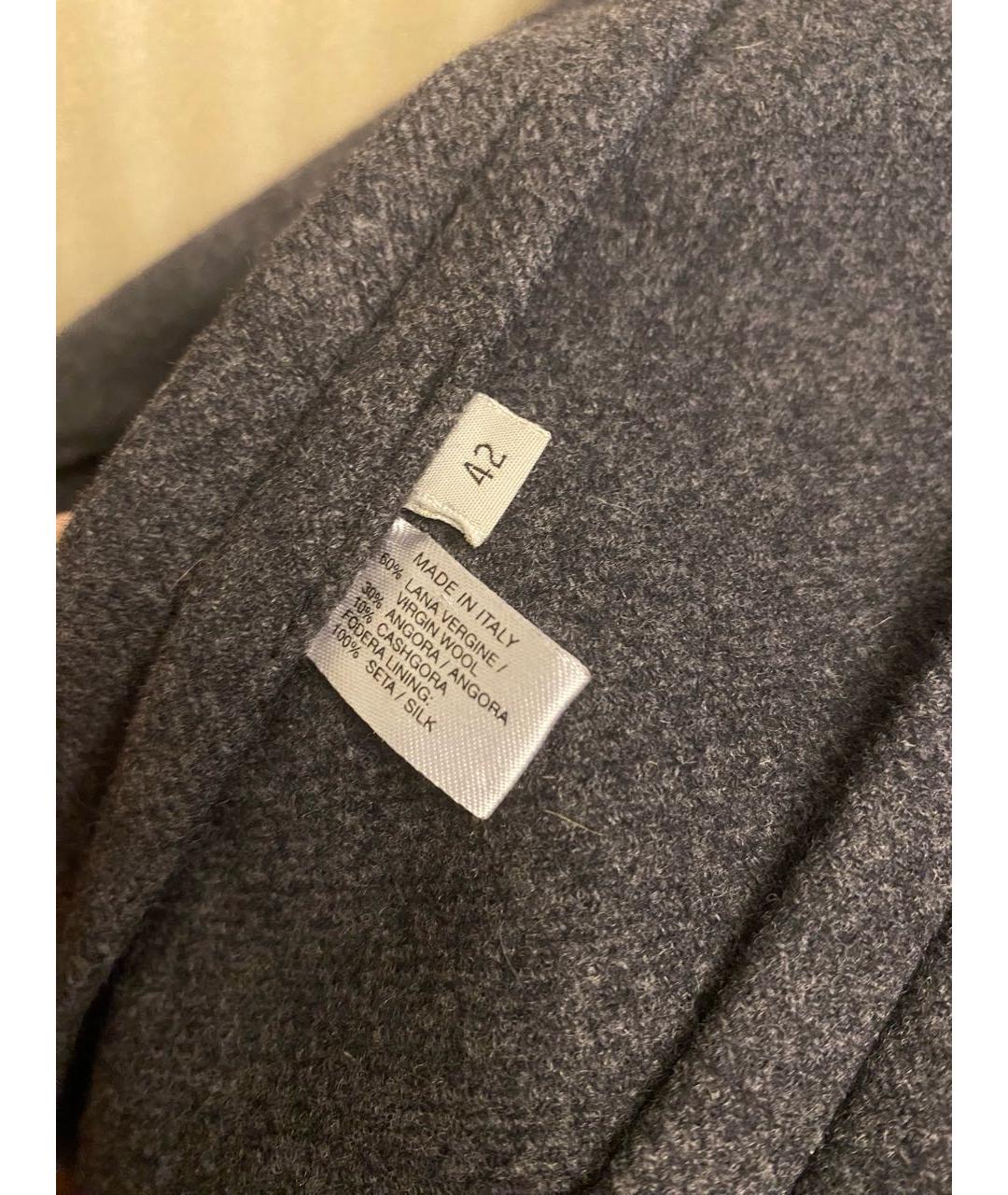BOTTEGA VENETA Серое шерстяное пальто, фото 4
