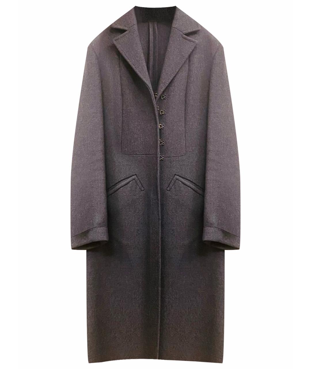 BOTTEGA VENETA Серое шерстяное пальто, фото 1