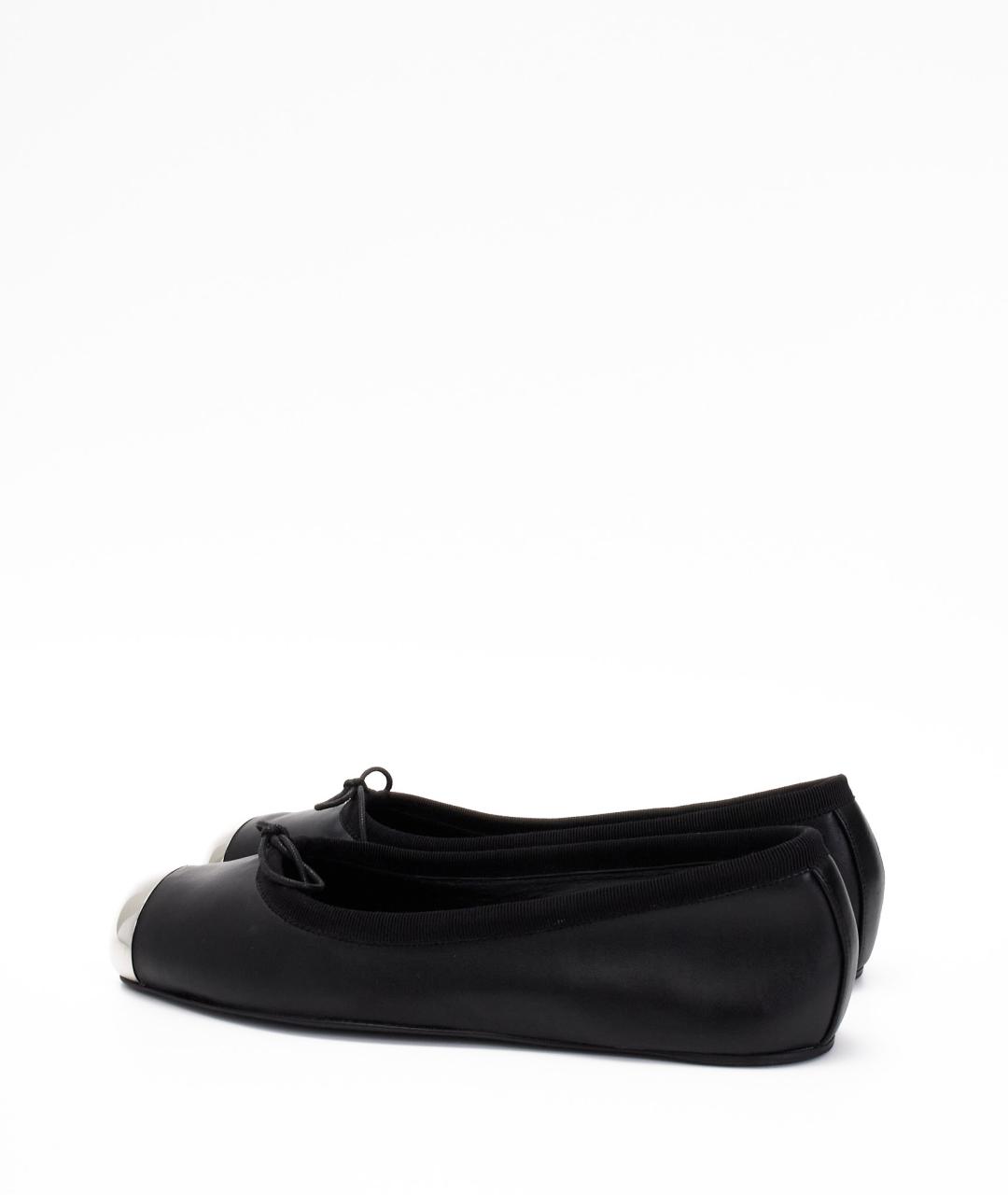 ALEXANDER MCQUEEN Черные кожаные балетки, фото 3