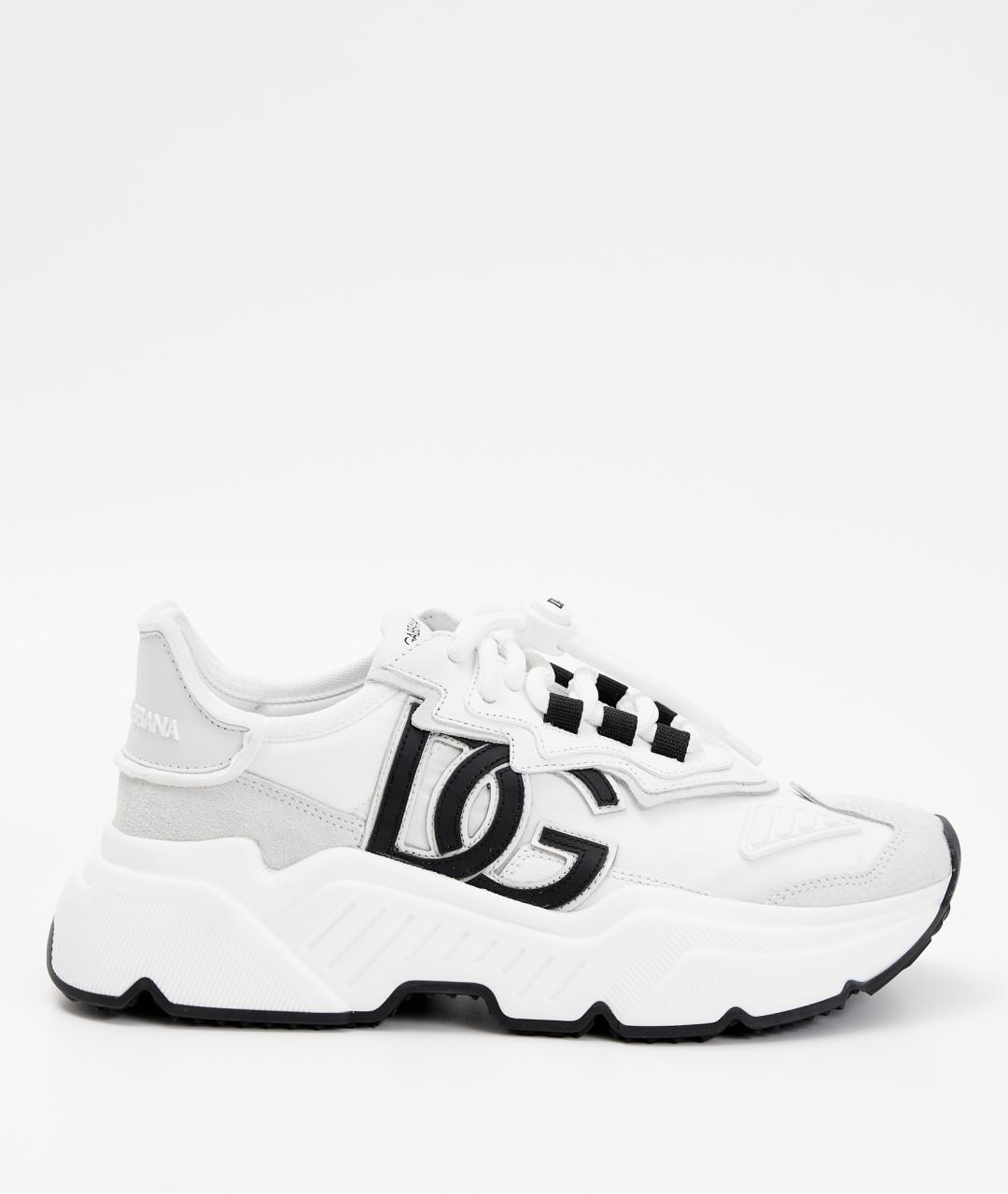 DOLCE&GABBANA Белые текстильные кроссовки, фото 9