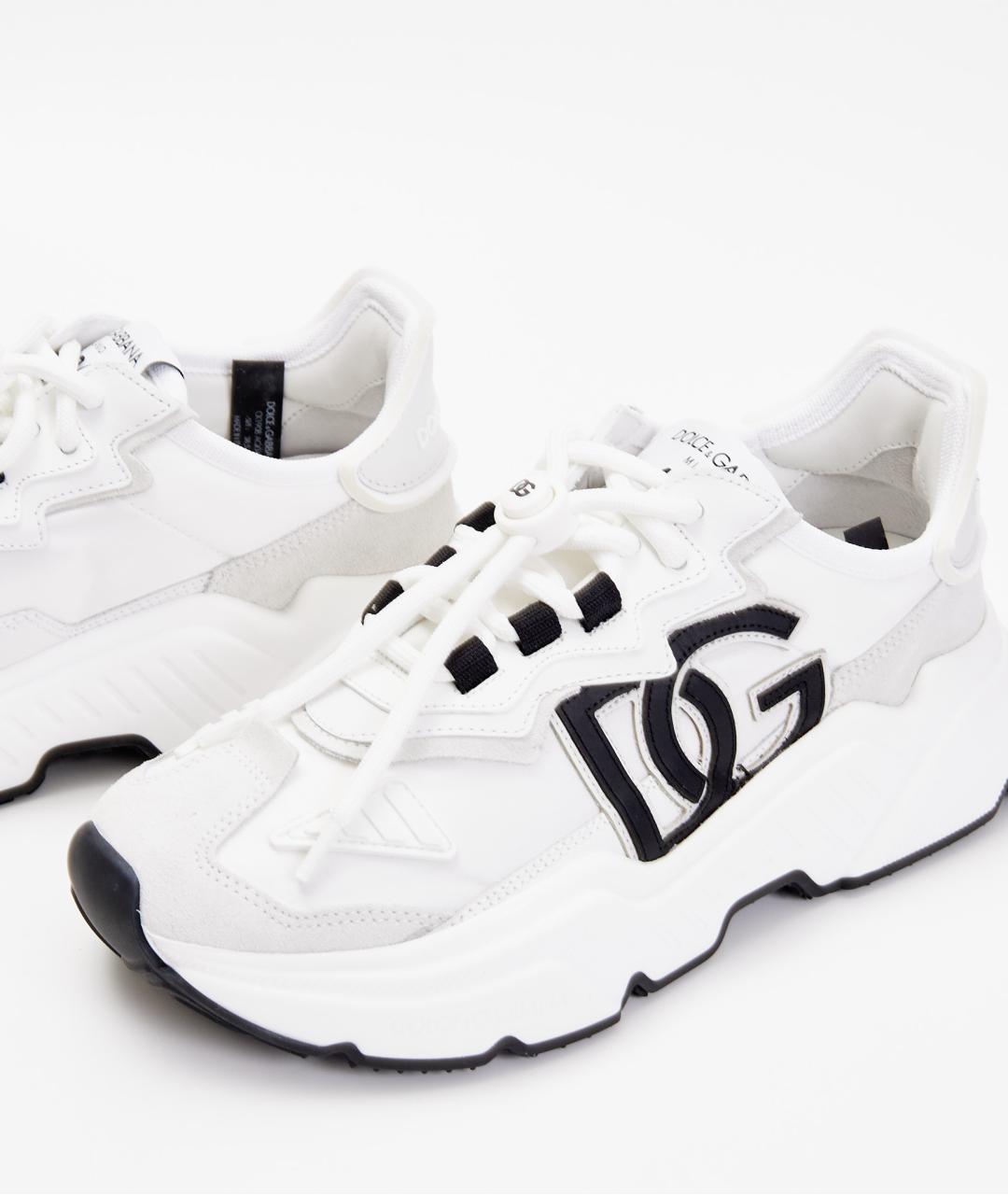 DOLCE&GABBANA Белые текстильные кроссовки, фото 5