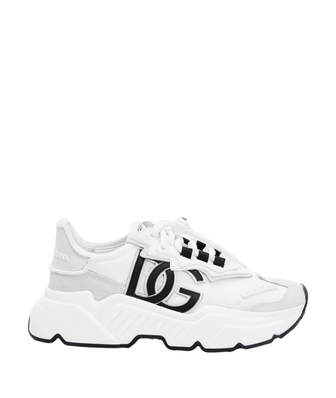 DOLCE&GABBANA Белые текстильные кроссовки, фото 1