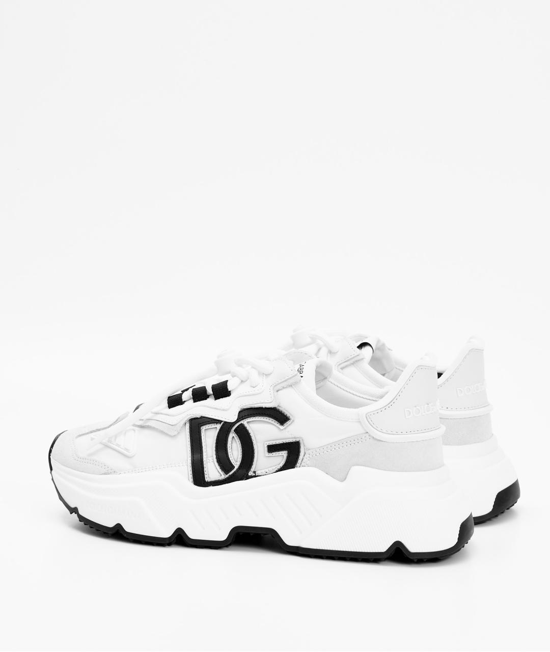 DOLCE&GABBANA Белые текстильные кроссовки, фото 3