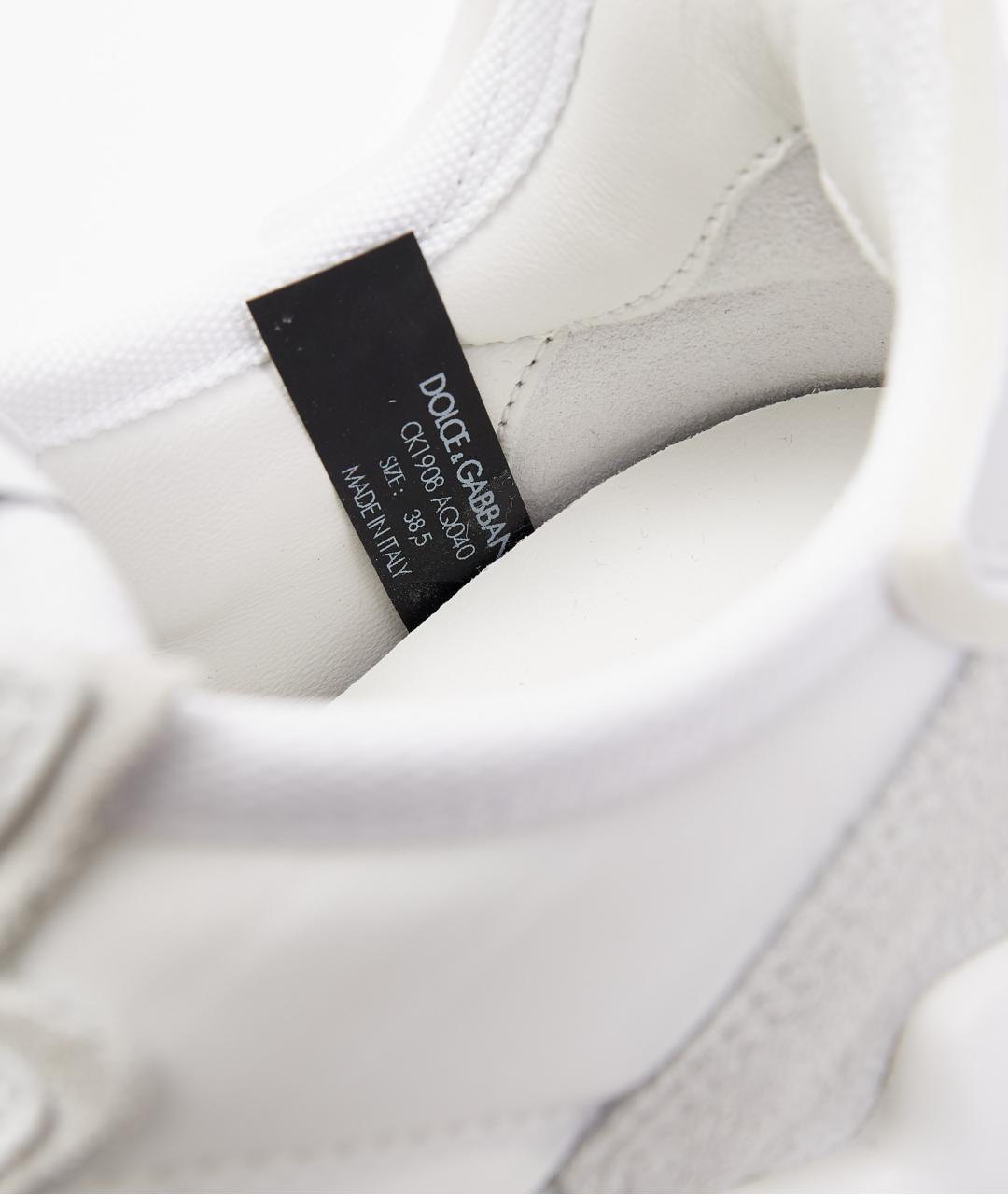 DOLCE&GABBANA Белые текстильные кроссовки, фото 7