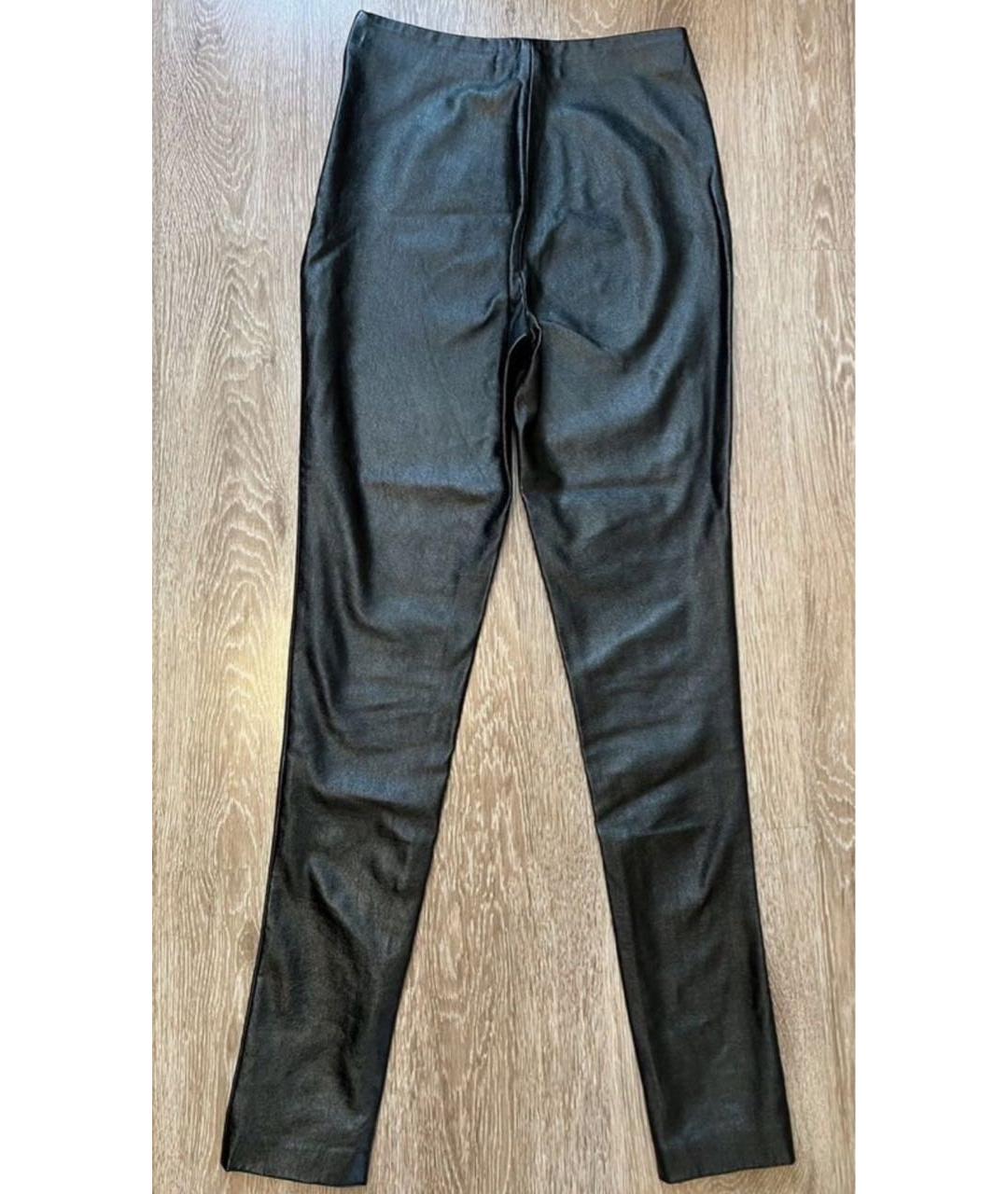 STAND STUDIO Черные полиэстеровые брюки узкие, фото 2