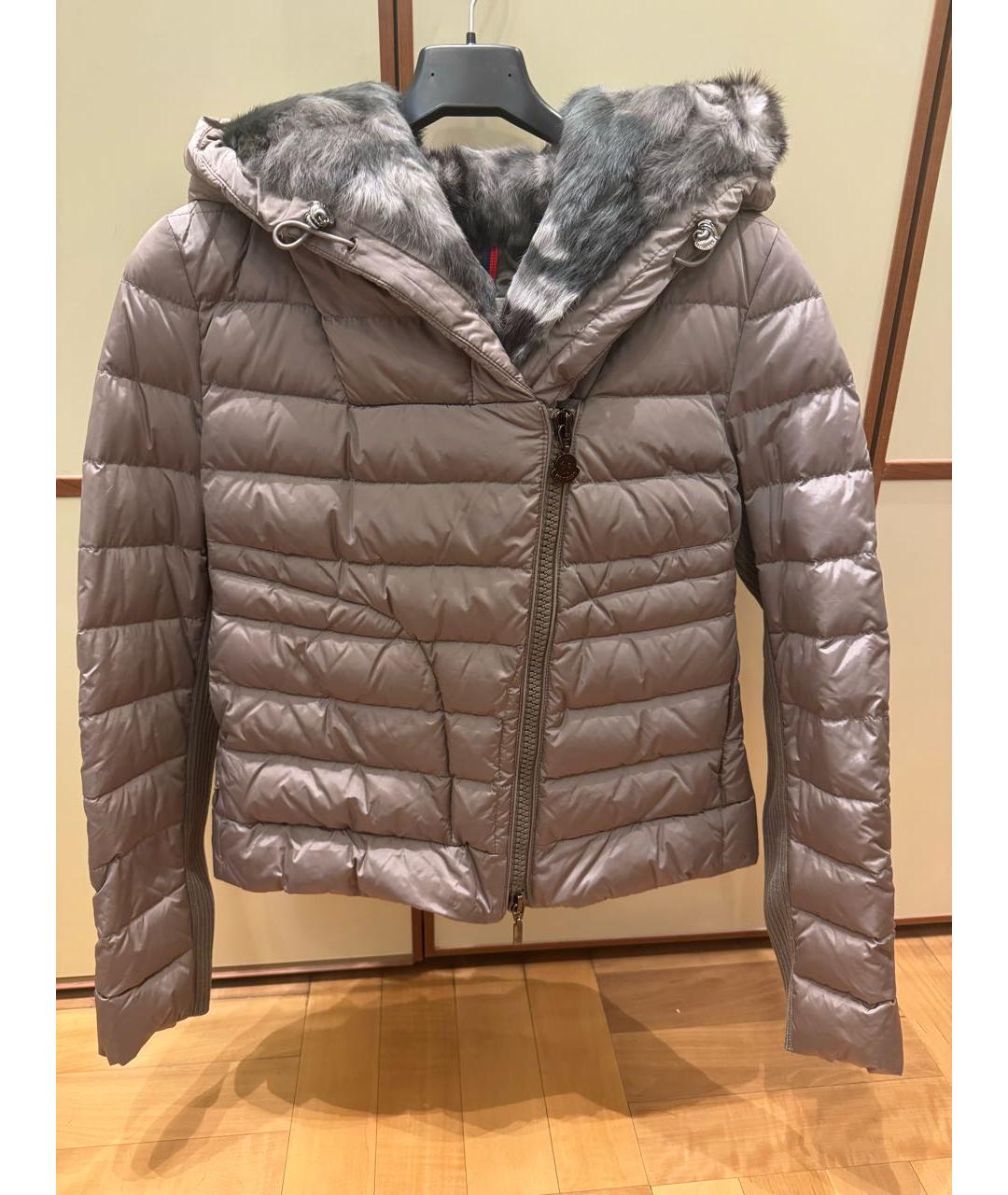 MONCLER Бежевая синтетическая куртка, фото 8