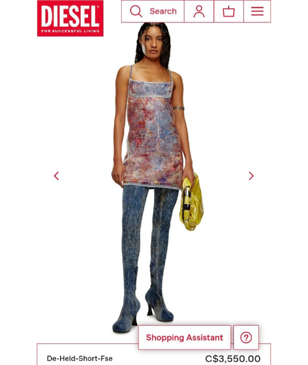 DIESEL Розовый хлопковый сарафан, фото 5