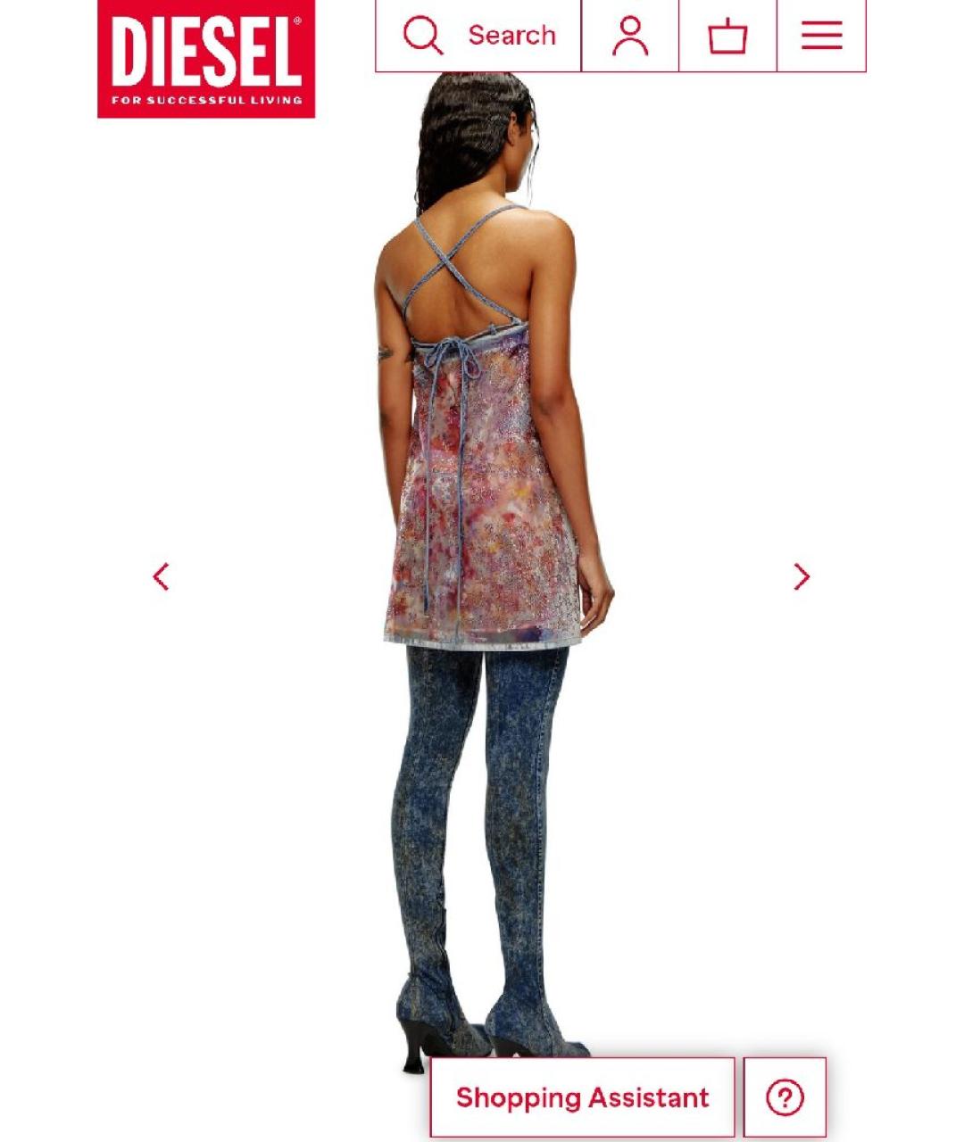 DIESEL Розовый хлопковый сарафан, фото 6