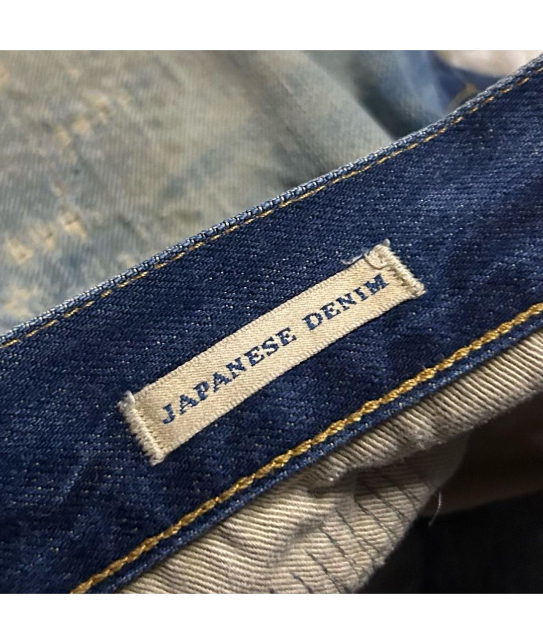 EDWIN Голубые хлопковые прямые джинсы, фото 7