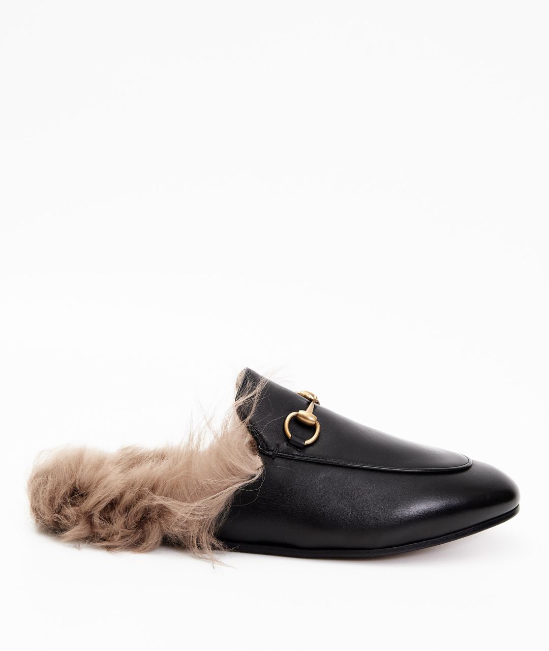 GUCCI Черные кожаные мюли, фото 7