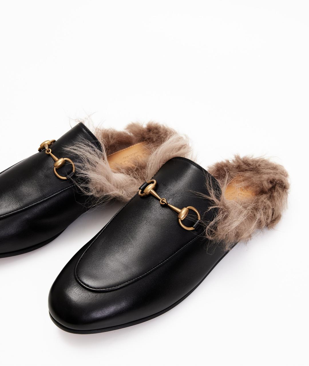 GUCCI Черные кожаные мюли, фото 4