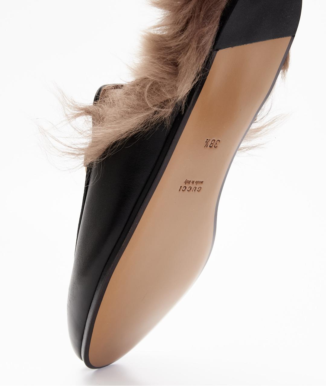 GUCCI Черные кожаные мюли, фото 5