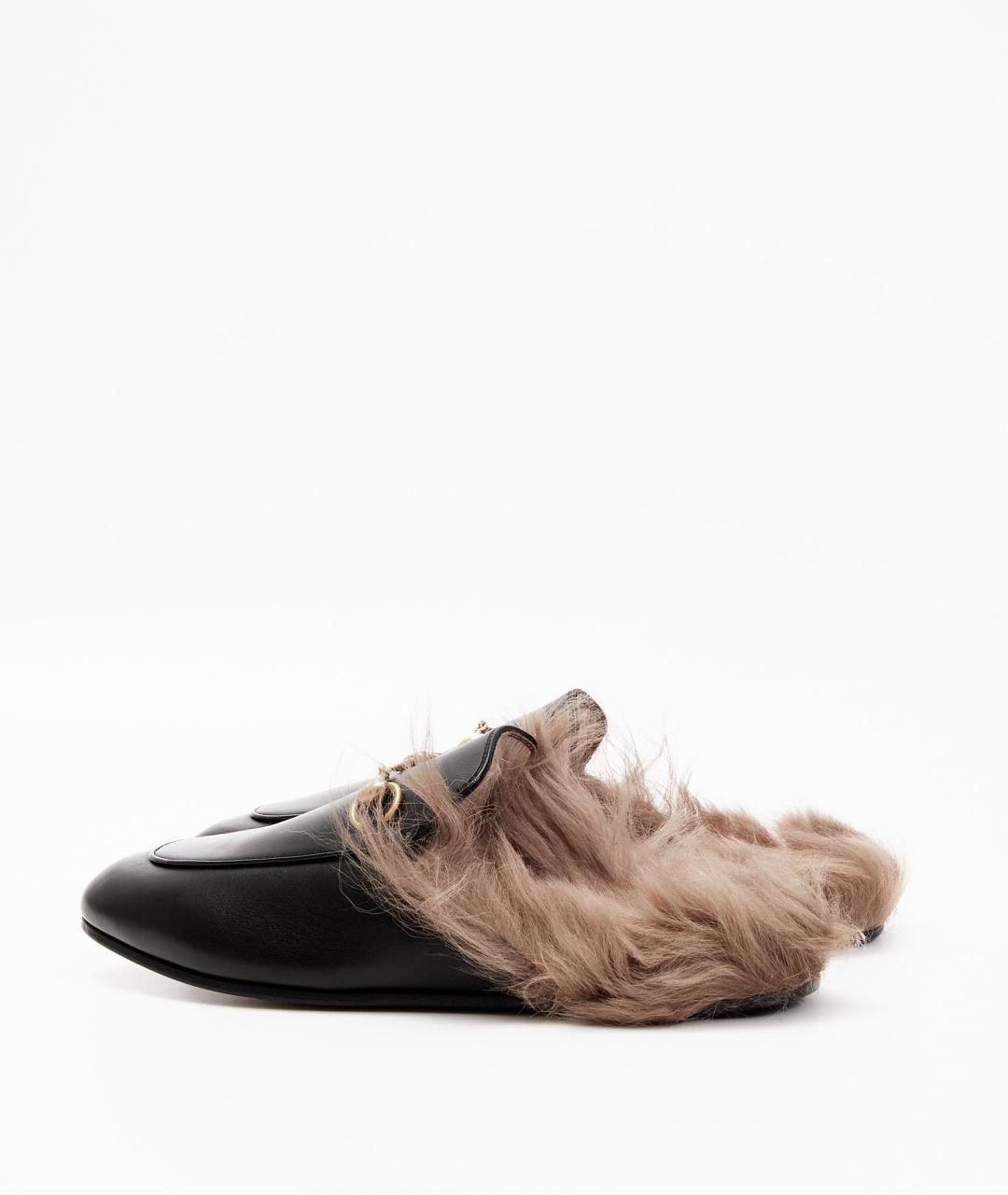 GUCCI Черные кожаные мюли, фото 3