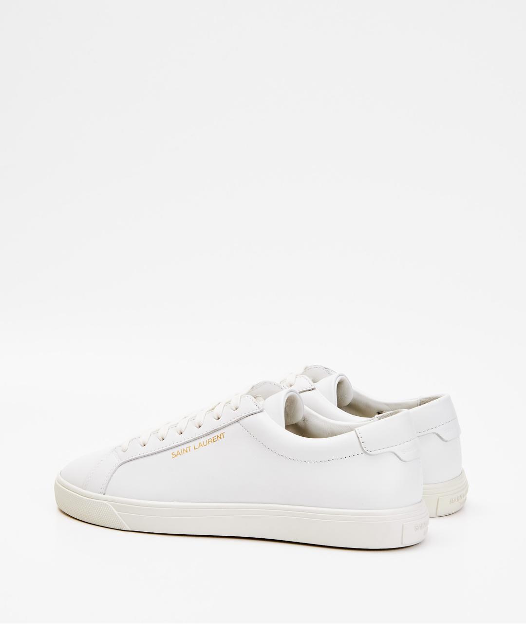 SAINT LAURENT Белые кожаные кеды, фото 3