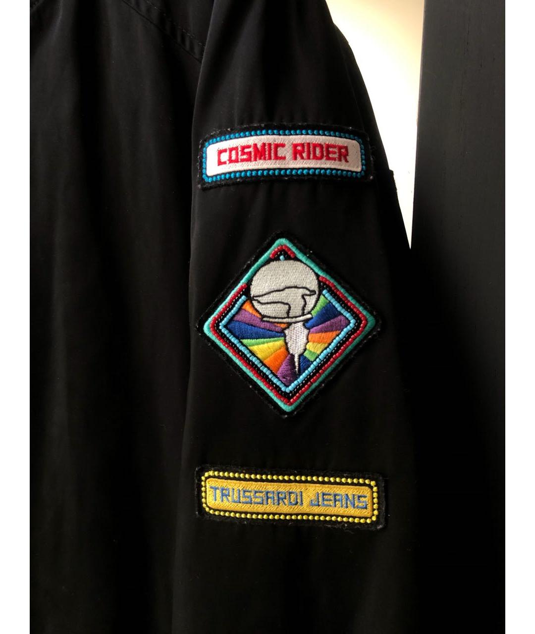 TRUSSARDI JEANS Черная полиэстеровая куртка, фото 6