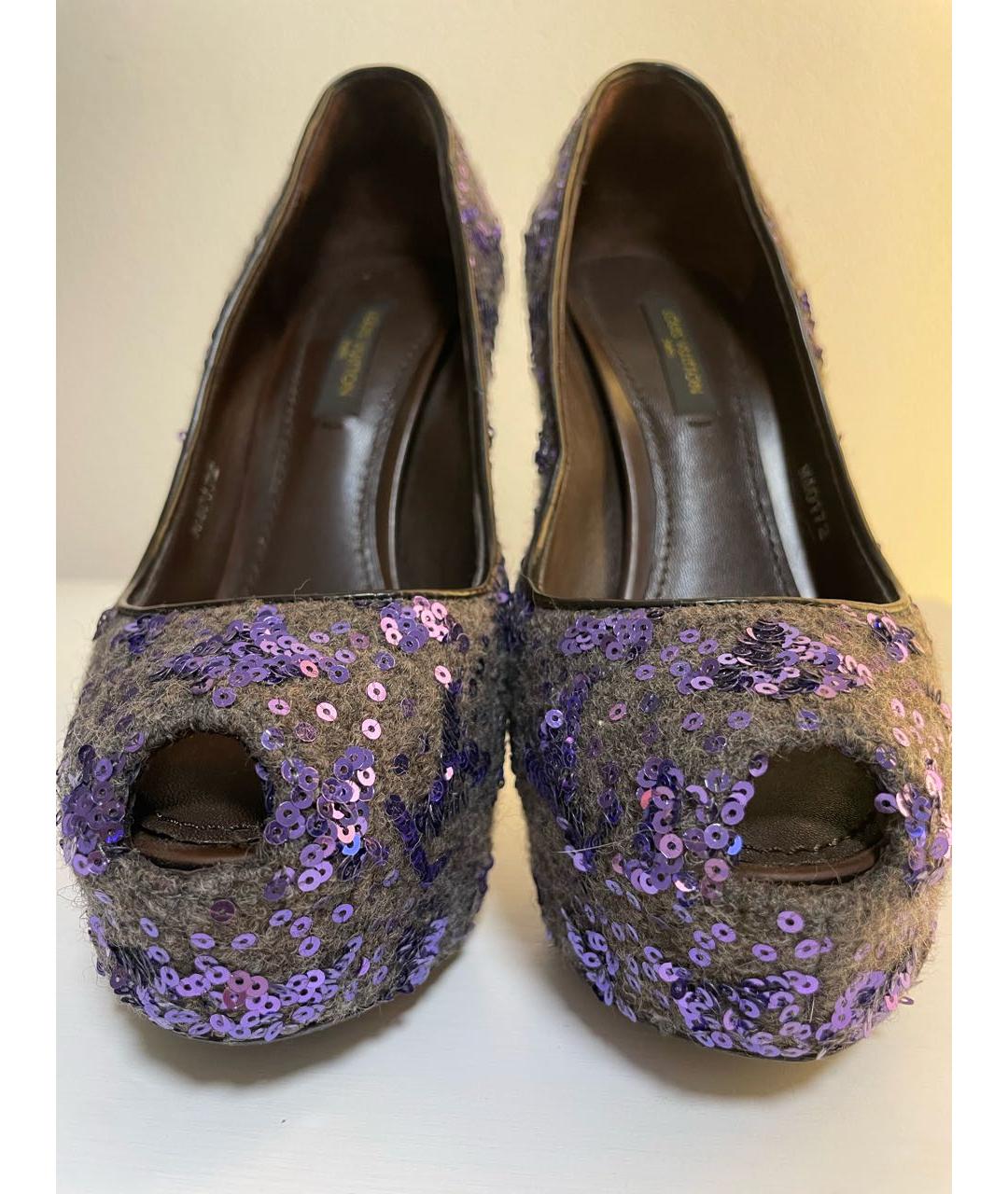 LOUIS VUITTON Фиолетовые туфли, фото 3