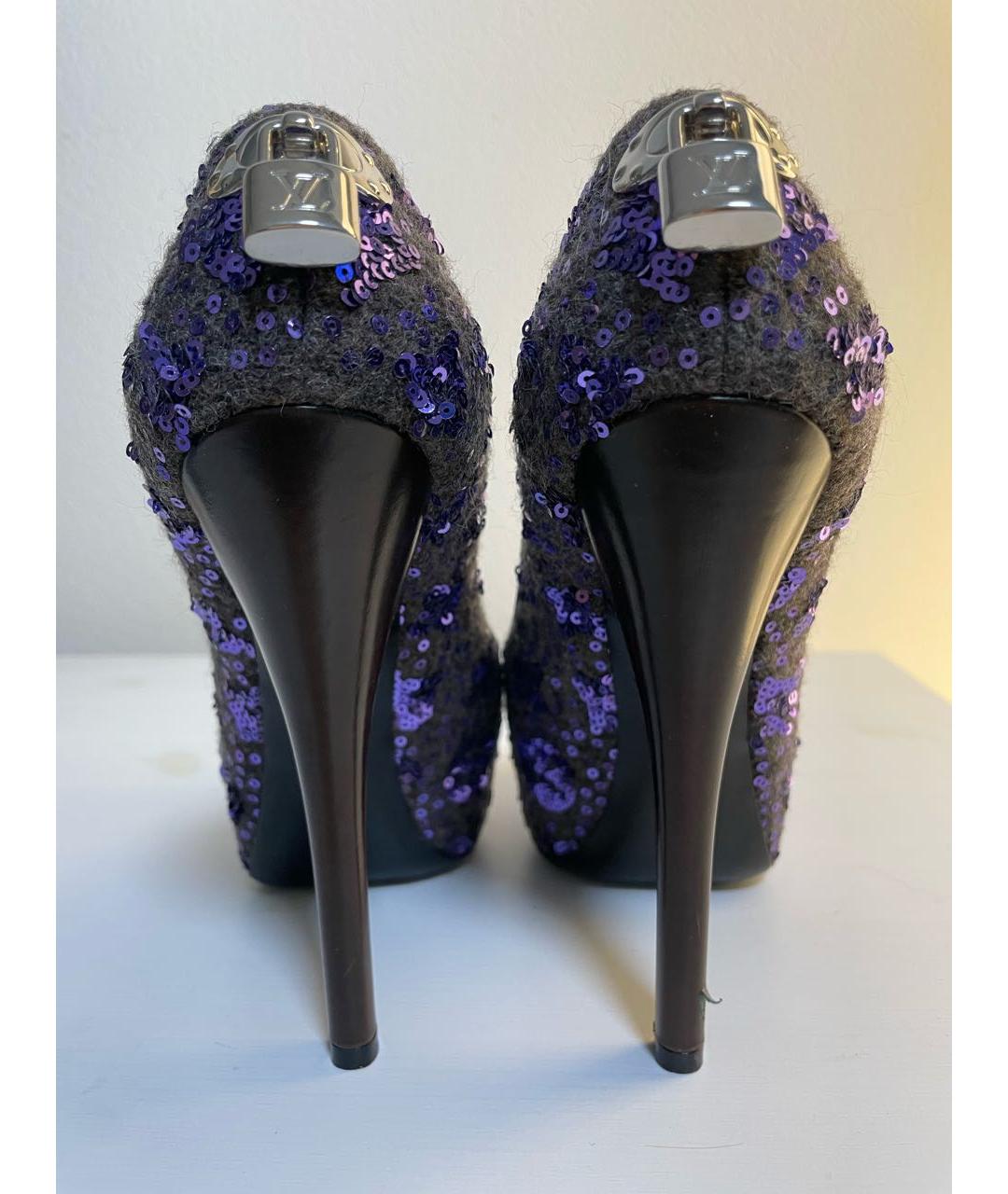 LOUIS VUITTON Фиолетовые туфли, фото 4