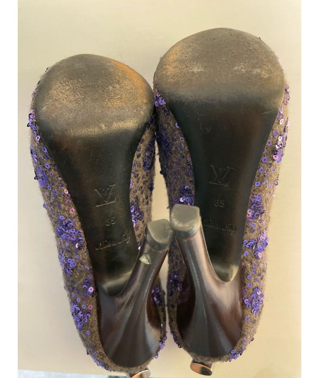 LOUIS VUITTON Фиолетовые туфли, фото 6