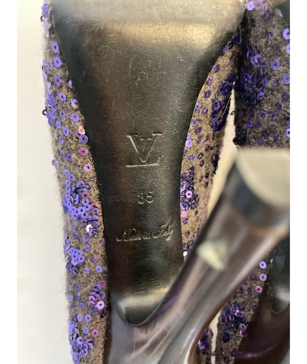 LOUIS VUITTON Фиолетовые туфли, фото 7
