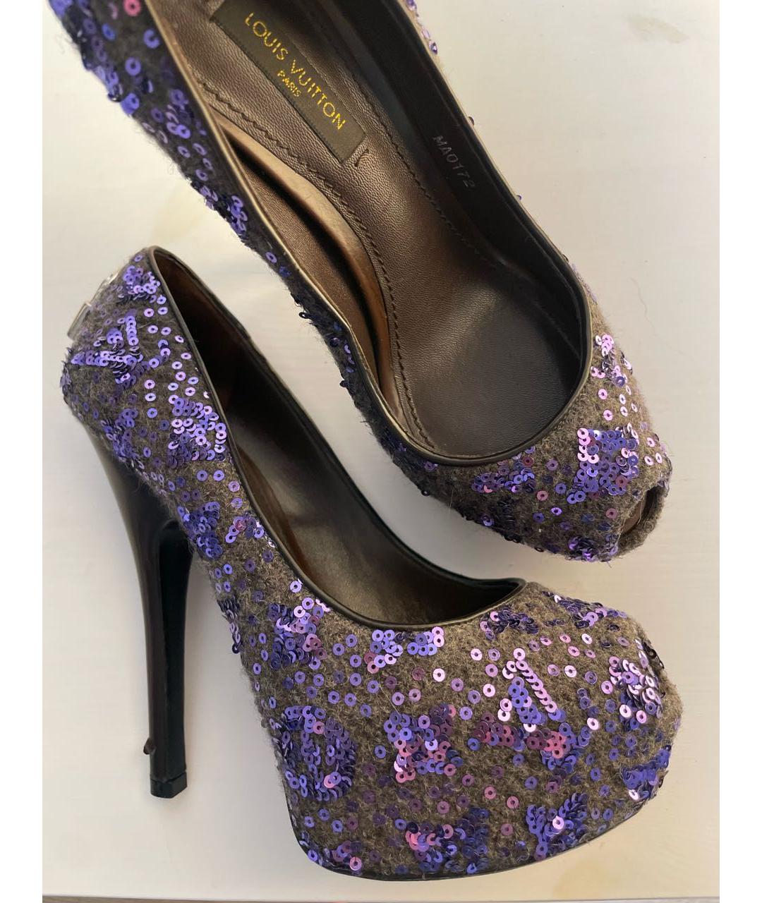 LOUIS VUITTON Фиолетовые туфли, фото 5