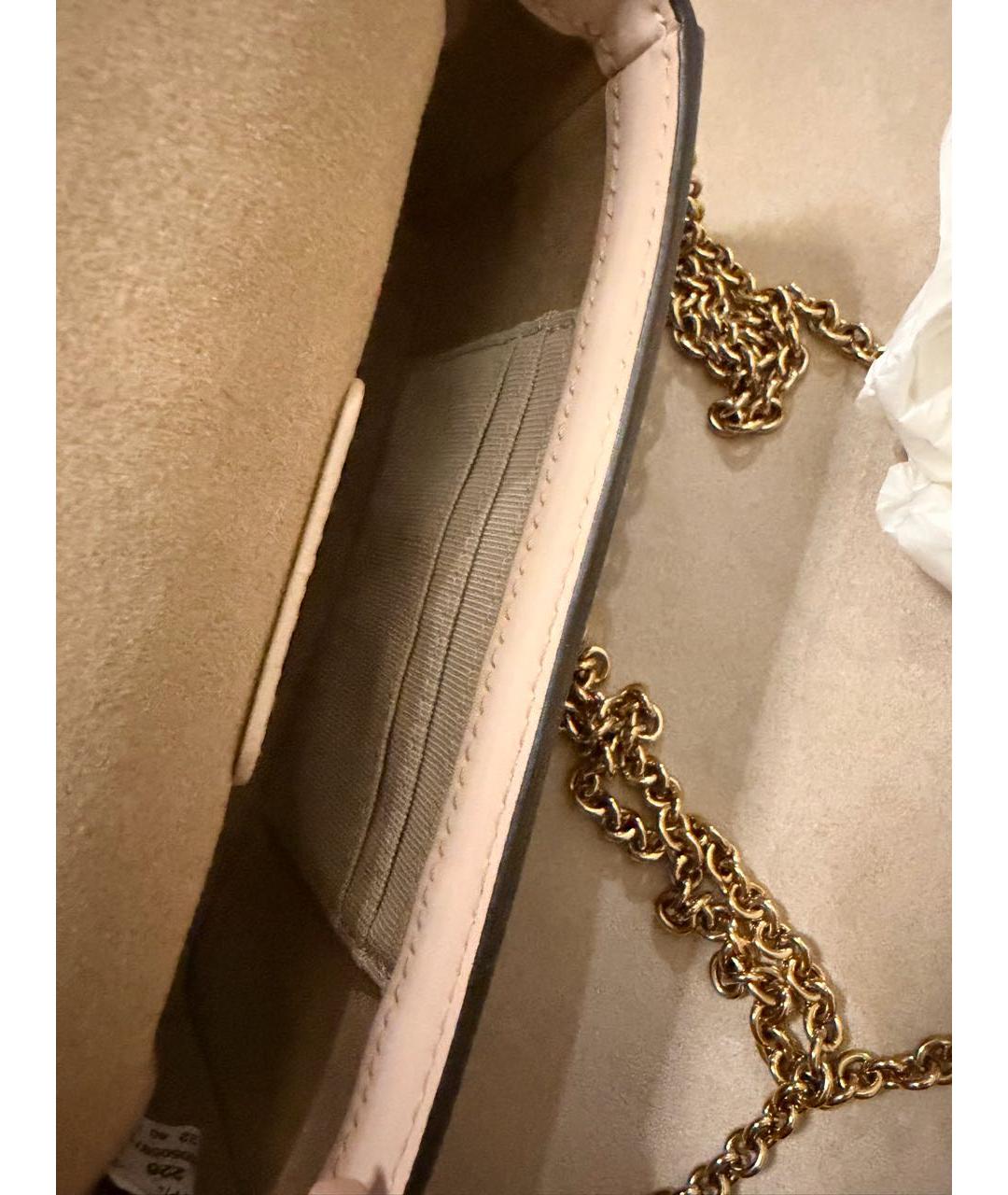 FURLA Бежевая кожаная сумка через плечо, фото 5