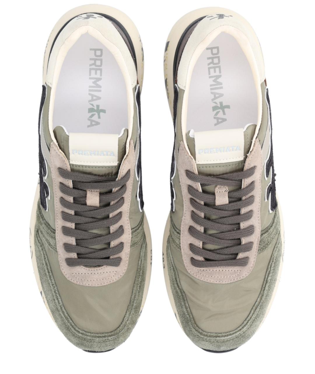 PREMIATA Серые текстильные низкие кроссовки / кеды, фото 5