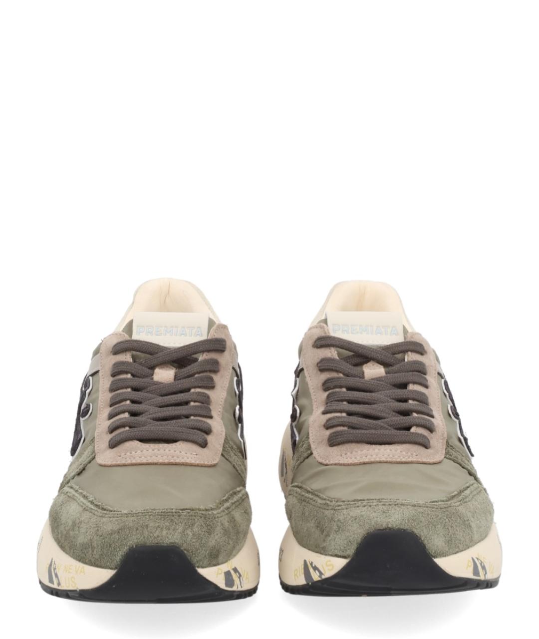 PREMIATA Серые текстильные низкие кроссовки / кеды, фото 3