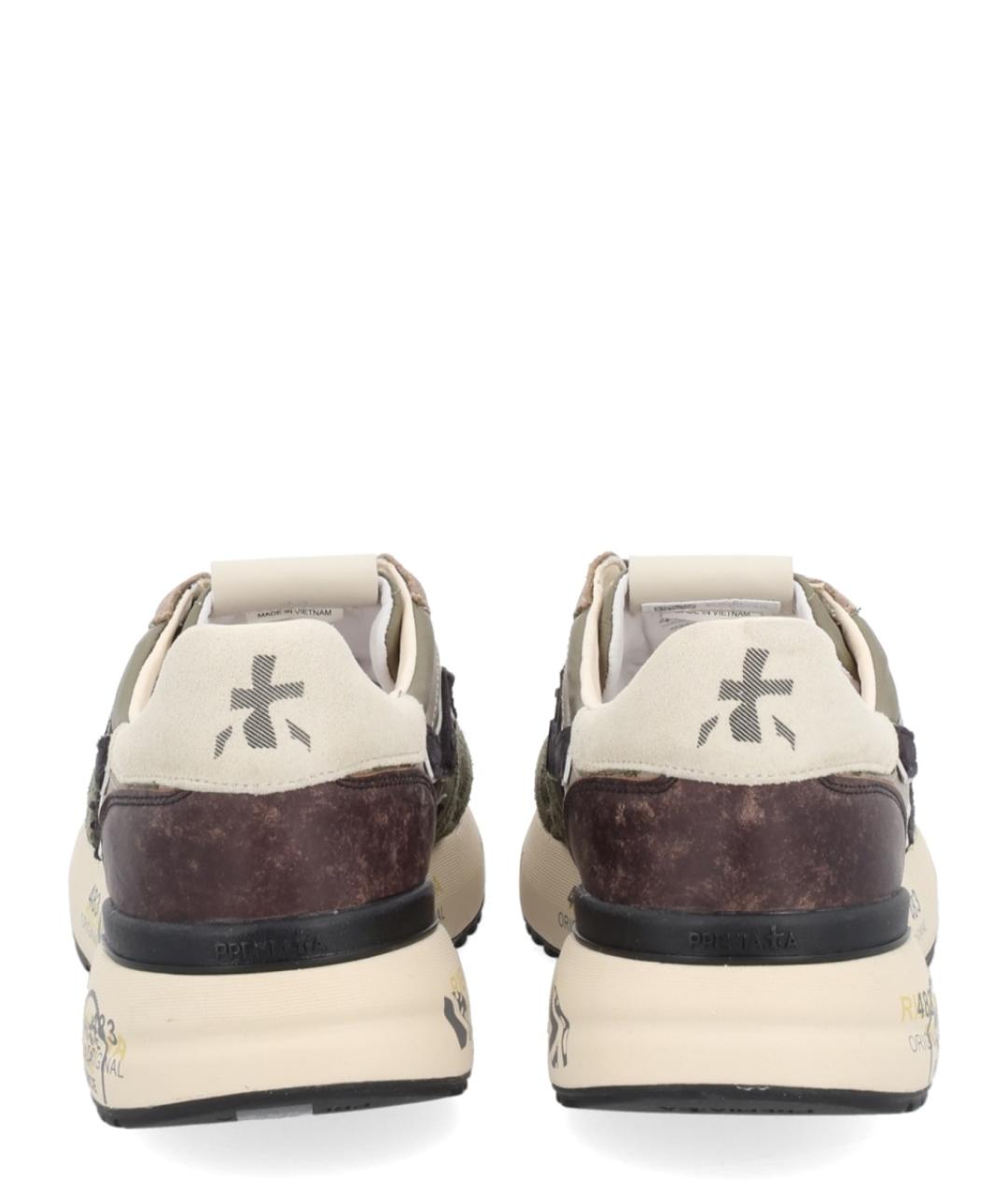 PREMIATA Серые текстильные низкие кроссовки / кеды, фото 4