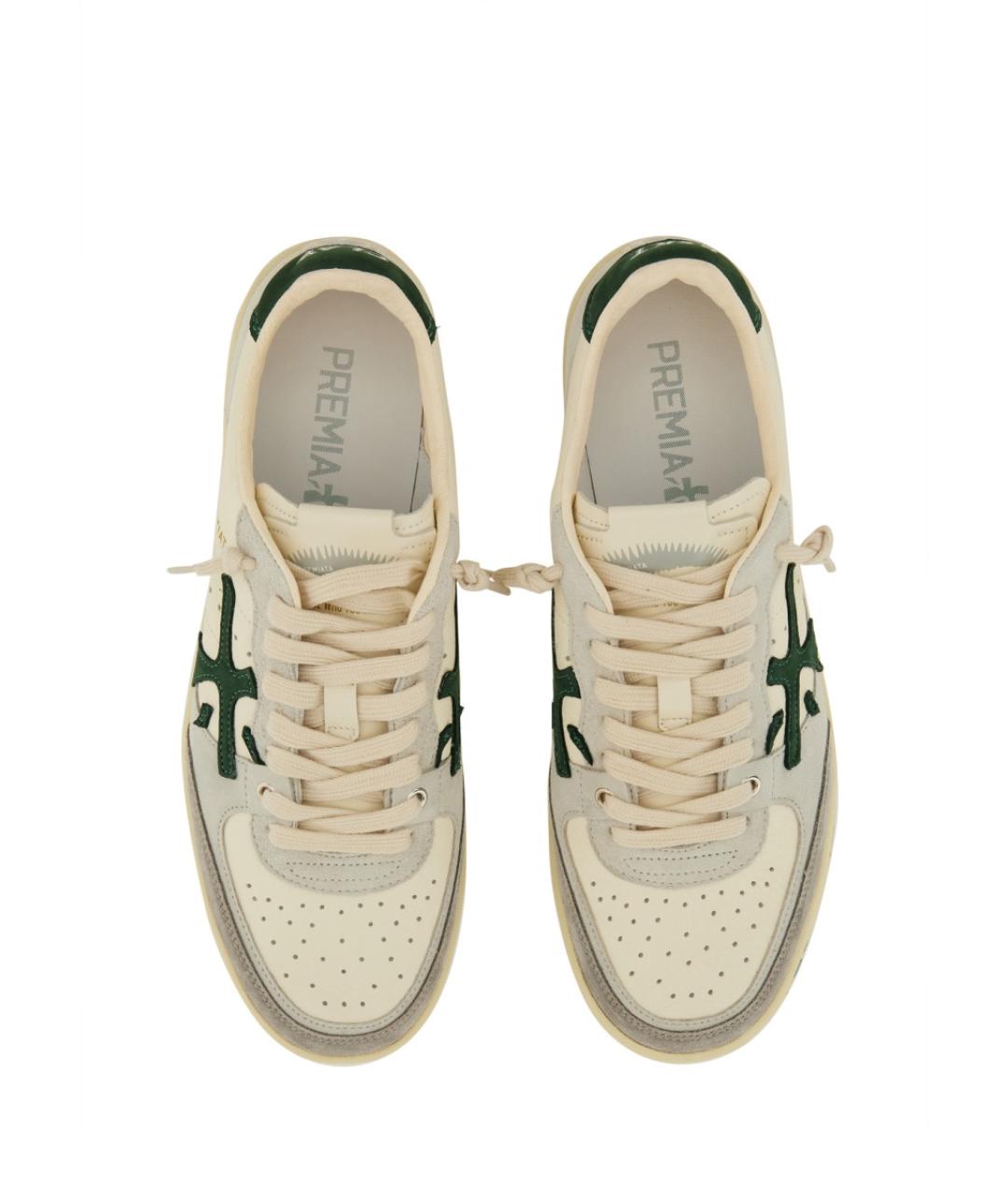 PREMIATA Белые кожаные низкие кроссовки / кеды, фото 6